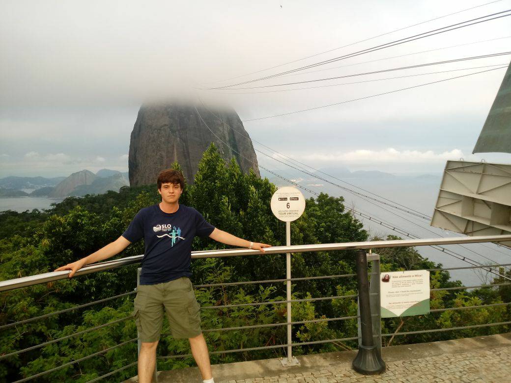 The sugar loaf rock has a cloud on top!